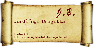 Jurányi Brigitta névjegykártya